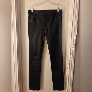 Helmut Lang Women's Black Skinny Jeans Sz 8 100% Lamb Leather